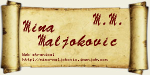 Mina Maljoković vizit kartica